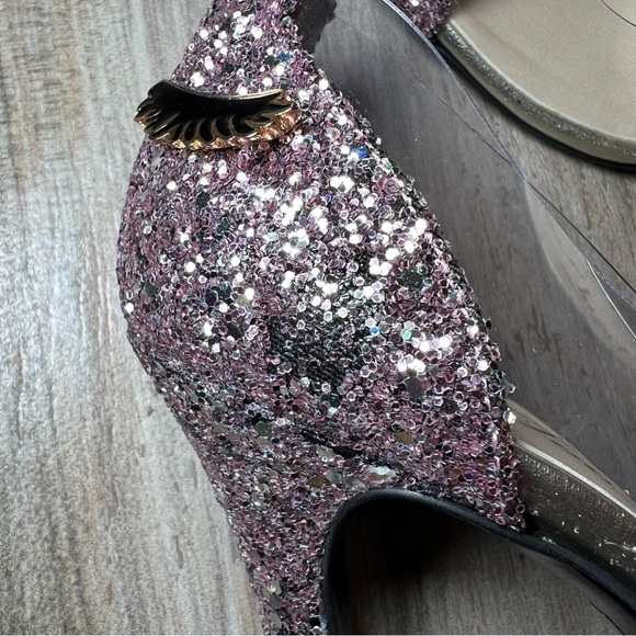 Too Faced Mink Made in Italy Better Than Set Pink Glitter Stiletto Heels Size 10 - Picture 14 of 14